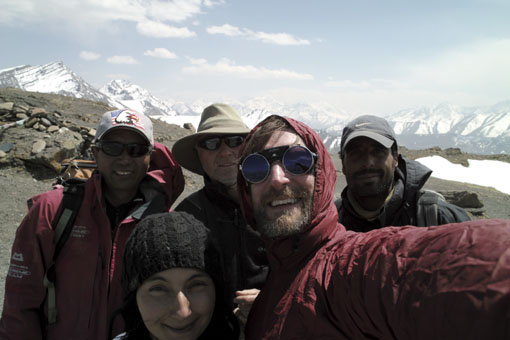 Tenzing Sherpa (back left) and the crew