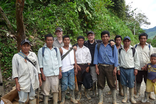 I'm the tall one at the back, behind the fixer, Juan Pablo Morris and the amazingly skilled Embera hunters: Jorge, Elieser, Guillermo, Elias, Boutilio, Alfredo, Eduardo, and a few others